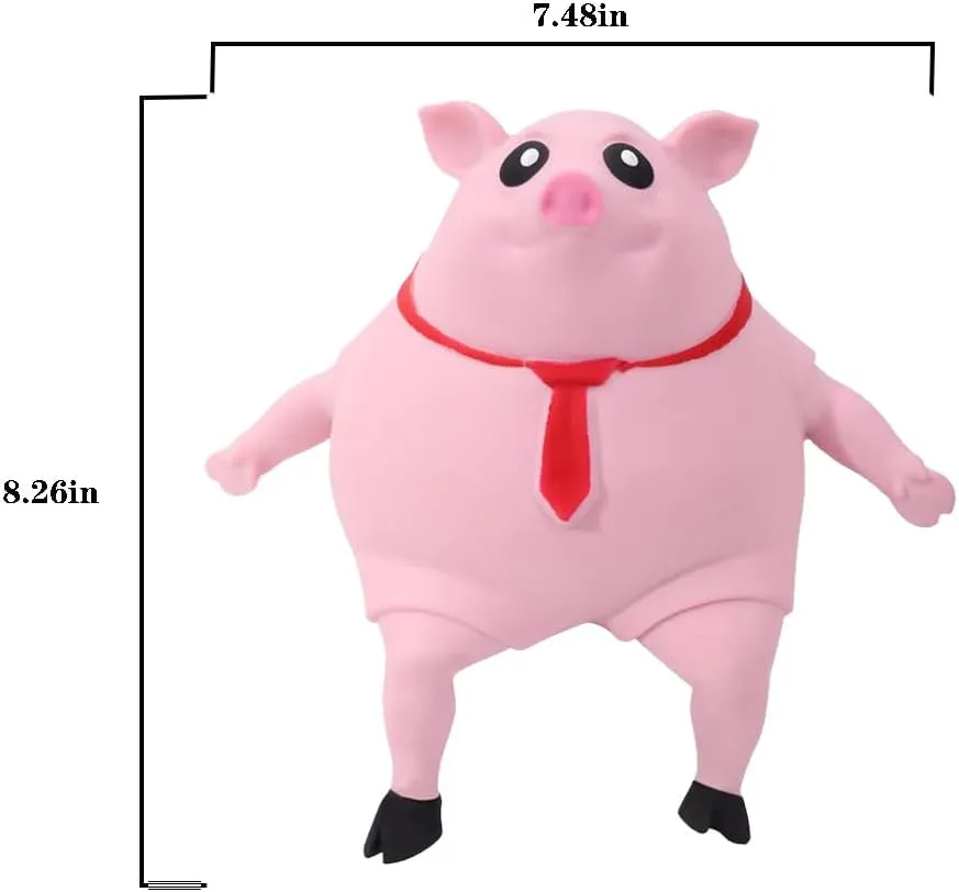 Squishy Toys - Pink Squishy Pig Toy for Kids & Adults, Novelty Squeeze Toy for Stress Relief & Anxiety (Big)