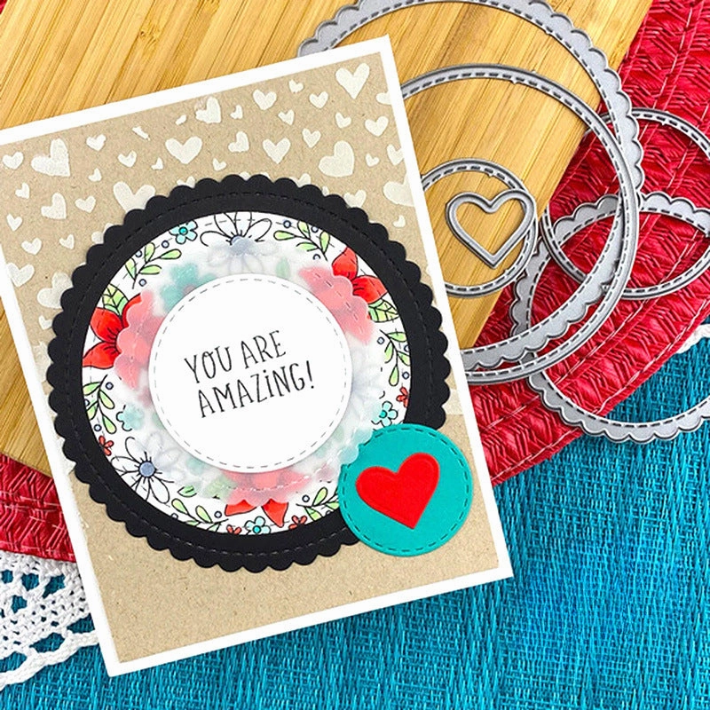 Stackable Round Border Cutting Dies