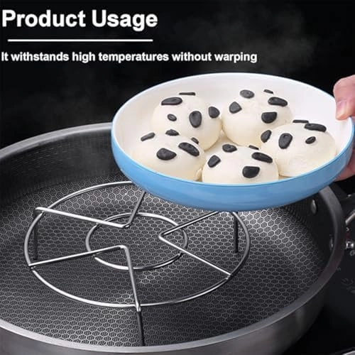 Stainless Steel Steam Rack Trivet Cooking Rack Cooling Rack Pot Steamer Insert Food Stand Air Fryer Rack for Pressure Cooker Food Heating Instant Pot