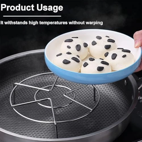 Stainless Steel Steam Rack Trivet Cooking Rack Cooling Rack Pot Steamer Insert Food Stand Air Fryer Rack for Pressure Cooker Food Heating Instant Pot