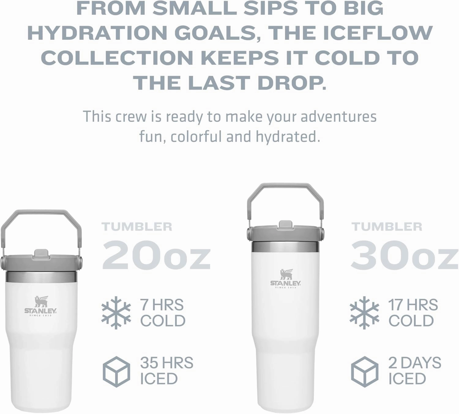 STANLEY IceFlow Stainless Steel Tumbler - Vacuum Insulated Water Bottle for Home, Office or Car Reusable Cup with Straw Leak Resistant Flip Cold for 12 Hours or Iced for 2 Days