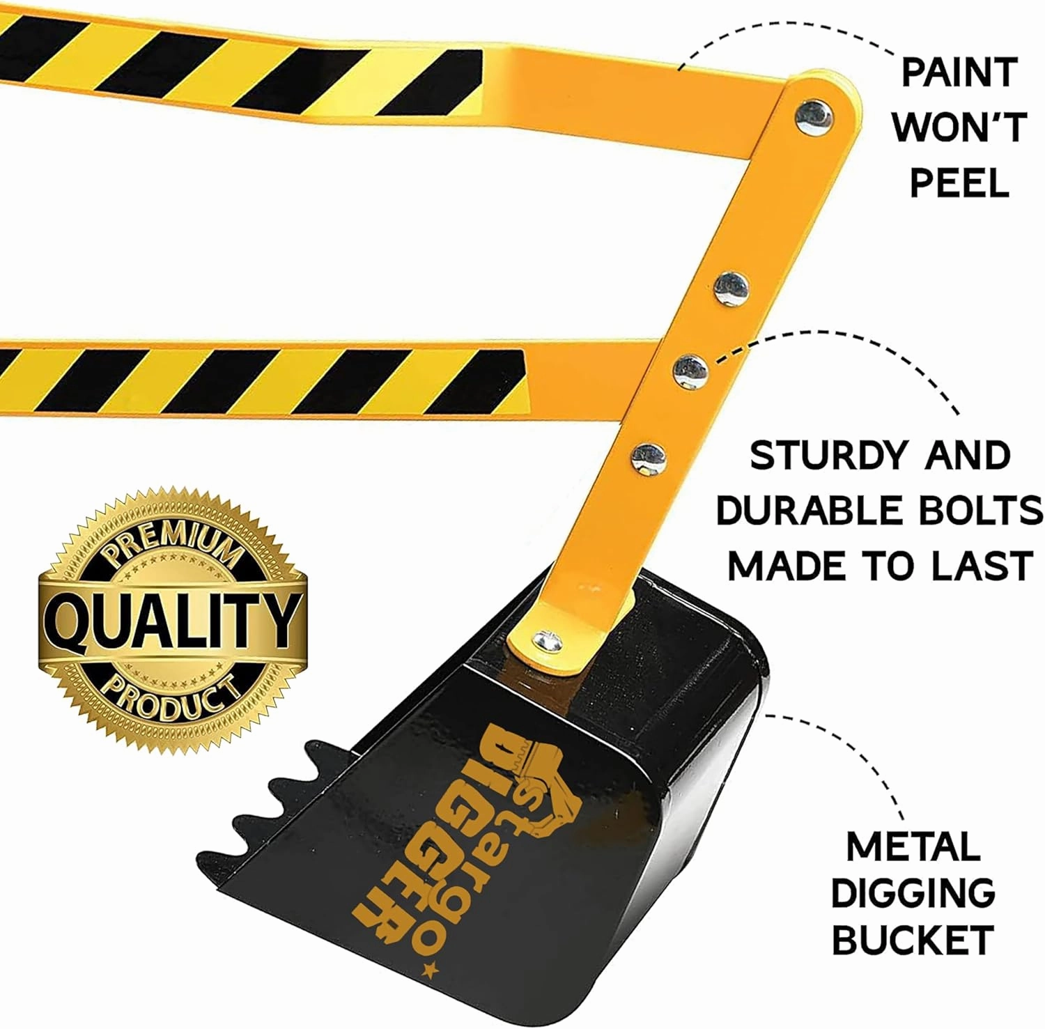 Stargo Sand Digger Kids Excavator Ride on Toy, Beach Toys Outdoor Sandbox Toy Digger for Kids, Solid Steel Rotates 360, Role Play, Sand Toys