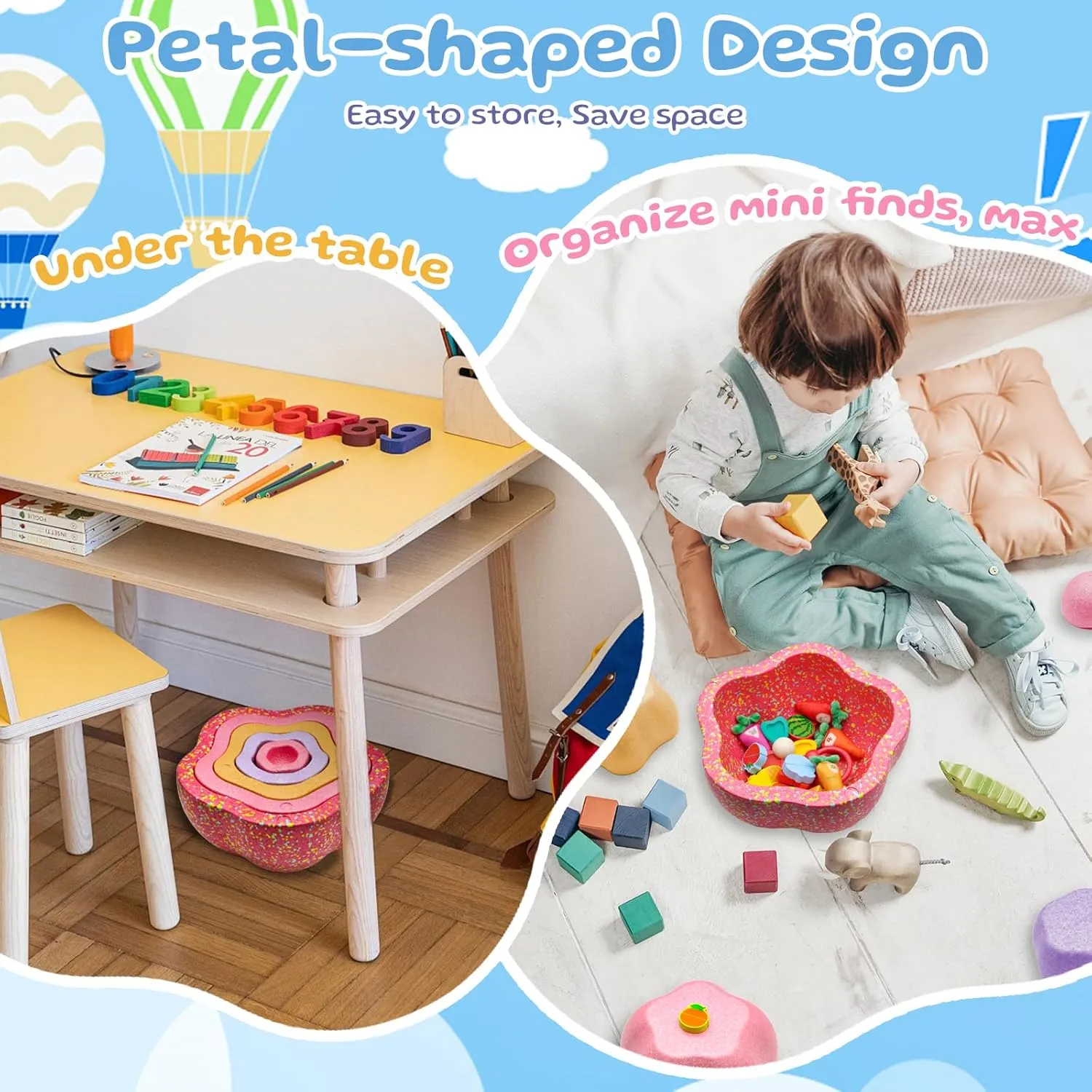 Stepping Stones for Kids – Sensory Balance Toddler Stepping Stones for Toddlers 1-3 for Indoor or Outdoor Coordination Obstacle Course Stacking Blocks Beach Toys 5-Piece