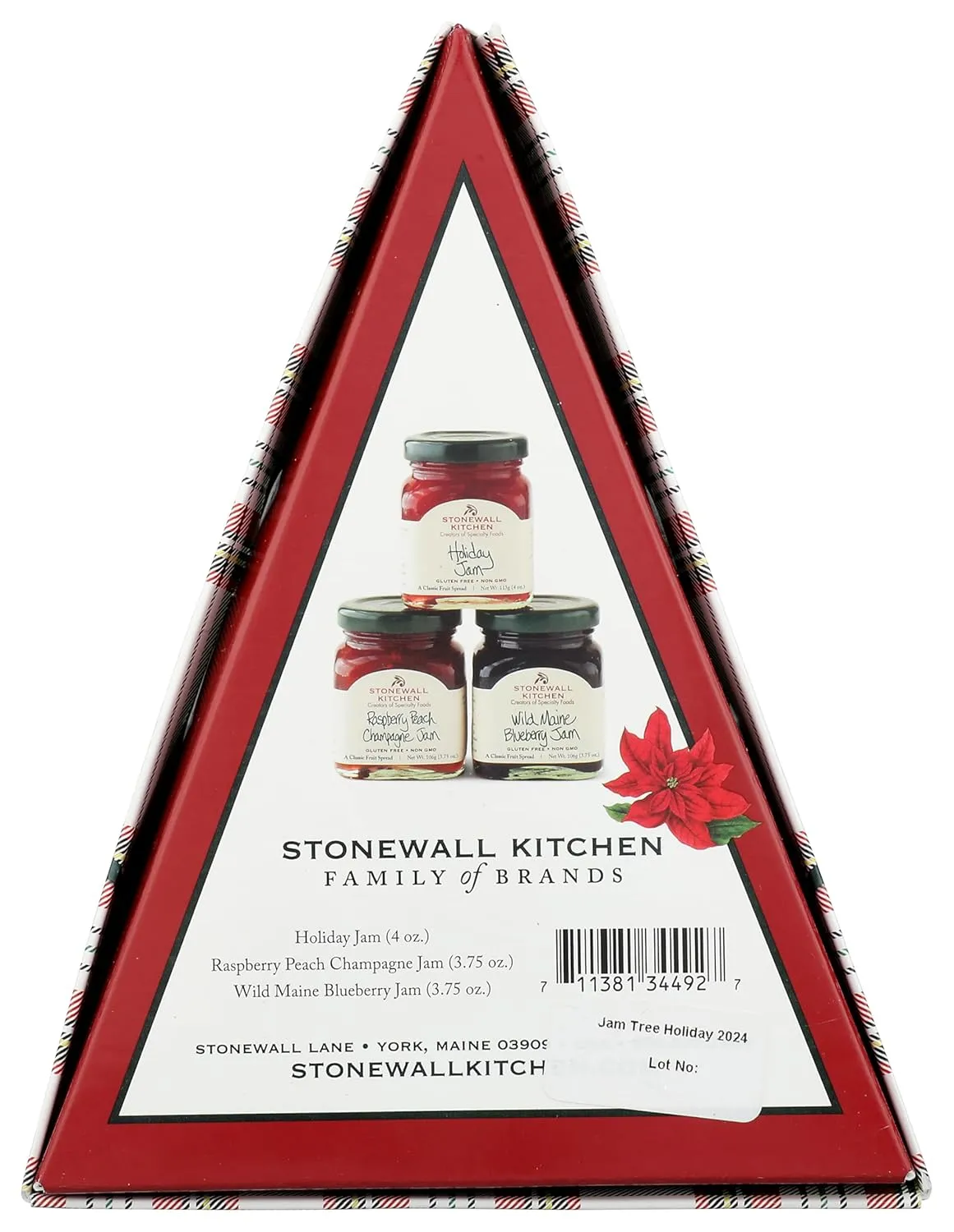 Stonewall Kitchen Winterb2024 3 Piece Jam Tree Gift Set and Gift Box