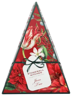 Stonewall Kitchen Winterb2024 3 Piece Jam Tree Gift Set and Gift Box