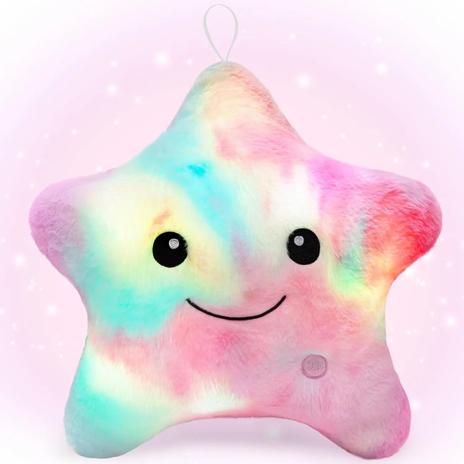 Subao Sensory Toys for Toddlers,14" Star Plush Toddler Pillow Light Up Autism Toys,Light Up Soft ADHD Toys,Special & Autism Needs,Birthday Xmas Easter Gifts for Girls Age 3 4 5 6 7 8 9 10 11 Colorful