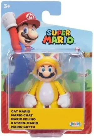 SUPER MARIO 2.5 inch Mini Action Figure - Standing Cat Mario - Packaging May Vary Collectable Toy