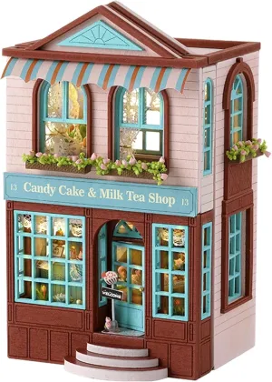 Sutinban Dollhouse Miniature, DIY House Kit, Miniature Dollhouse Kit with Furniture, 4D Tiny House Kit Creative Room