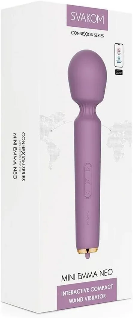 SVAKOM Mini Emma Neo App Compatible Rechargeable Silicone Vibrator - Lavender