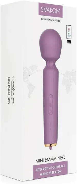 SVAKOM Mini Emma Neo App Compatible Rechargeable Silicone Vibrator - Lavender