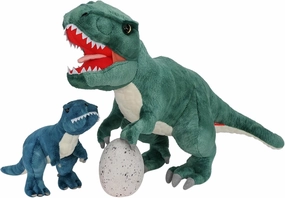 T-rex Dinosaur Stuffed Animal 12” Mommy with Baby Family Set, 3 Pieces of Cute Dinosaur Plush Toys Dino Plushies for Kids Girls Boys
