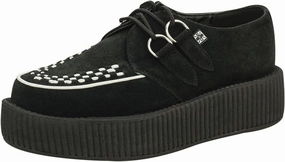 T.U.K. Suede Viva Mondo Creepers Shoes for Women and Men, Lace Up Platform Shoes