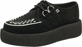 T.U.K. Suede Viva Mondo Creepers Shoes for Women and Men, Lace Up Platform Shoes