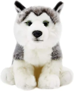 TAMMYFLYFLY Pugsly Pug Plush Stuffed Animal Puppy Dog, 12 inches (Husky)