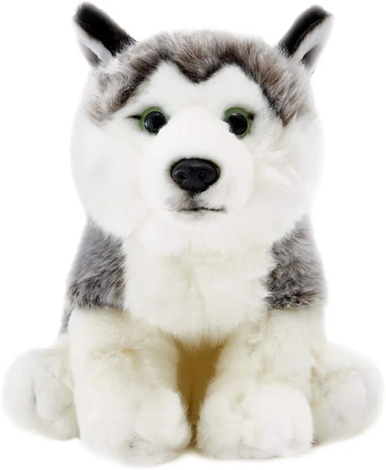 TAMMYFLYFLY Pugsly Pug Plush Stuffed Animal Puppy Dog, 12 inches (Husky)