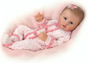 The Ashton-Drake Galleries Katie Reborn Lifelike Baby Doll 19 Inches, Interactive Breating and Cooing