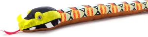The Petting Zoo Rhino Viper Snake Stuffed Animal Plushie, Gifts for Kids, Earth Keeperz Snake Animals, Zoologee Rhino Viper Snake Plush Toy, 54 inches