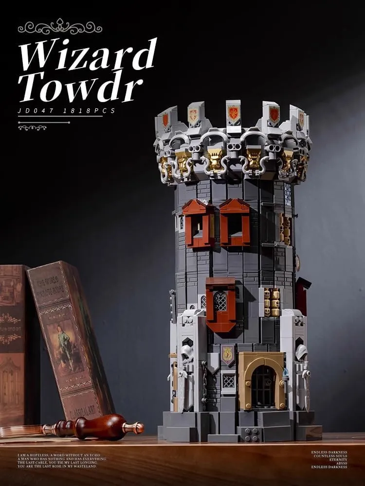 The Wizard Towdr Architecture Building Blocks Toys,Medieval Dark Tower with The Rings Castle Building Sets,Collection Gift for Adult and Film Fans(1818 Pcs)