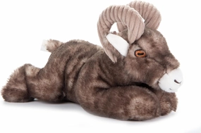 The Petting Zoo Bighorn Sheep Stuffed Animal Plushie, Gifts for Kids, Earth Keeperz Wildlife Animals, Zoologee Brown Bighorn Sheep Plush Toy, 10 inches
