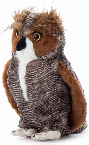 The Petting Zoo Horned Owl Stuffed Animal Plushie, Gifts for Kids, Wild Onez Zoo Animals, Horned Owl Plush Toy 12 Inches