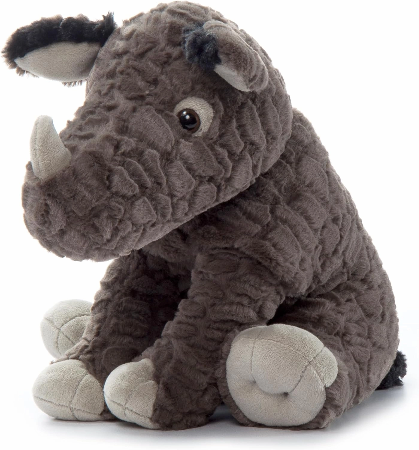 The Petting Zoo Rhino Stuffed Animal, Gifts for Kids, Wild Onez Zoo Animals, Rhino Plush Toy Sitting 12 inches