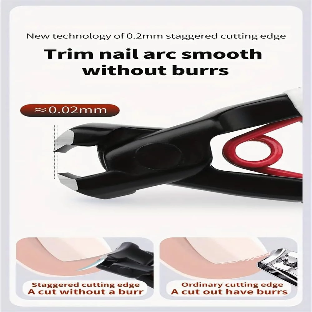 Thick Nail Clippers Set Splash Resistant False Nails Cutter Professional Nail Plier Pedicure Tools for Nail Tip Manicure Tools,Mini Black