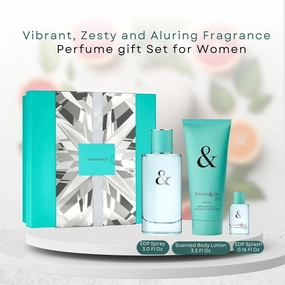 Tiffany & Co. Love Perfume Gift Set for Women 3oz EDP Spray, 0.17oz EDP Spray, 3.3oz Body Lotion