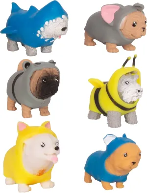 Tigerdoe Dog Squishy Fidget Toys for Kids – 6 Pack - Stress Relief and Anxiety Toy for Kids – Mini Dog Figurine Squishy Sand Toys - Children’s Soft Sensory Toy