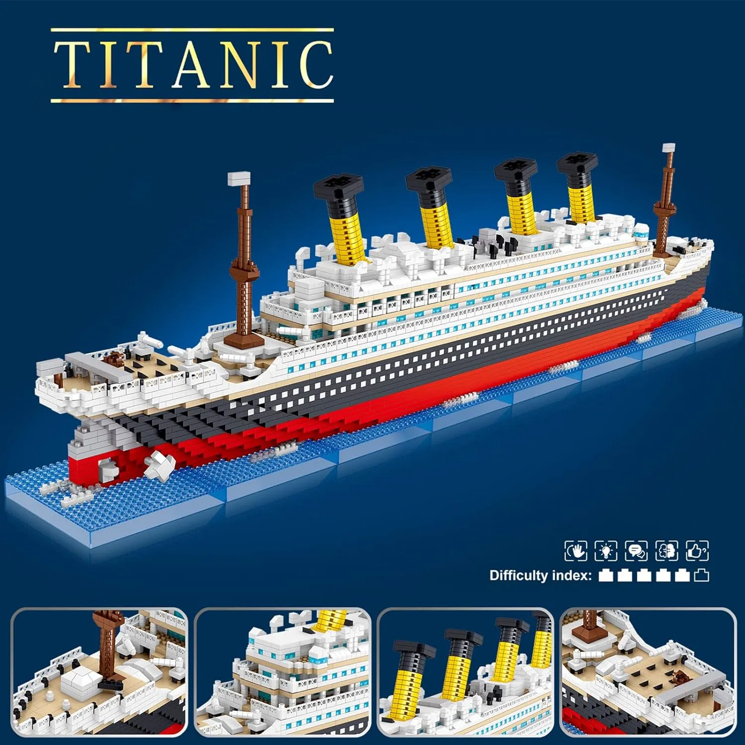 Titanic Ship Micro Mini Building Blocks Set, 4404 Pcs 3D Puzzle Sets DIY Educational Toys Gift for Adults and Kids…