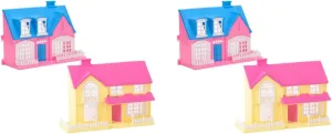 Totority Mini Dollhouse Villa Model Toys 2 Pcs Microscopic House Model Decoration Dollhouse Props Simulation House Plaything Puzzle Child Doll House