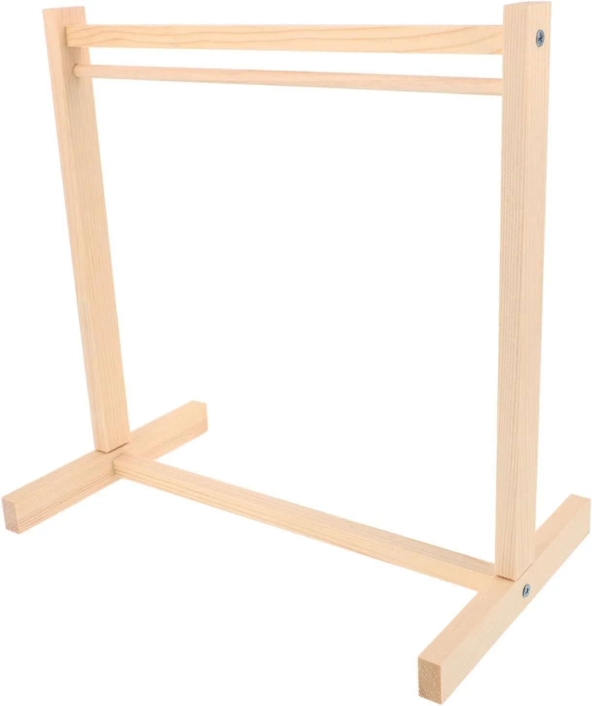 Toyvian Mini Dress Rack for Dollhouse Wooden Doll Clothing Hangers Holder Compact Clothing Organizer for Doll Storage