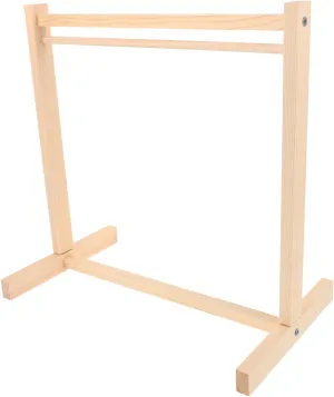 Toyvian Mini Dress Rack for Dollhouse Wooden Doll Clothing Hangers Holder Compact Clothing Organizer for Doll Storage