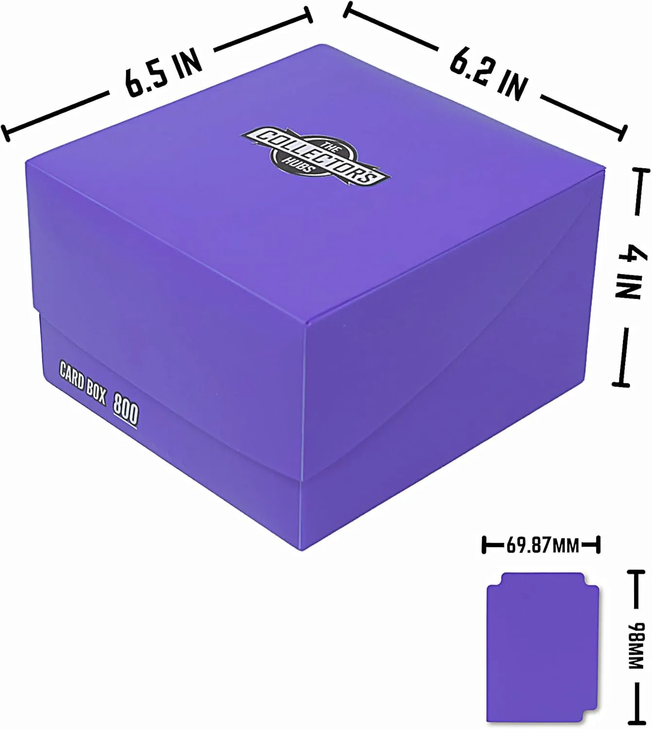 Trading Cards Deck Box 800 - Grey | Card Box 800  holds standard 35pt cards | 4-in-1 Compartments| Strong Double Wall Design | 8 dividers | Sports & Game Collectible Trading Card Storage - Grey