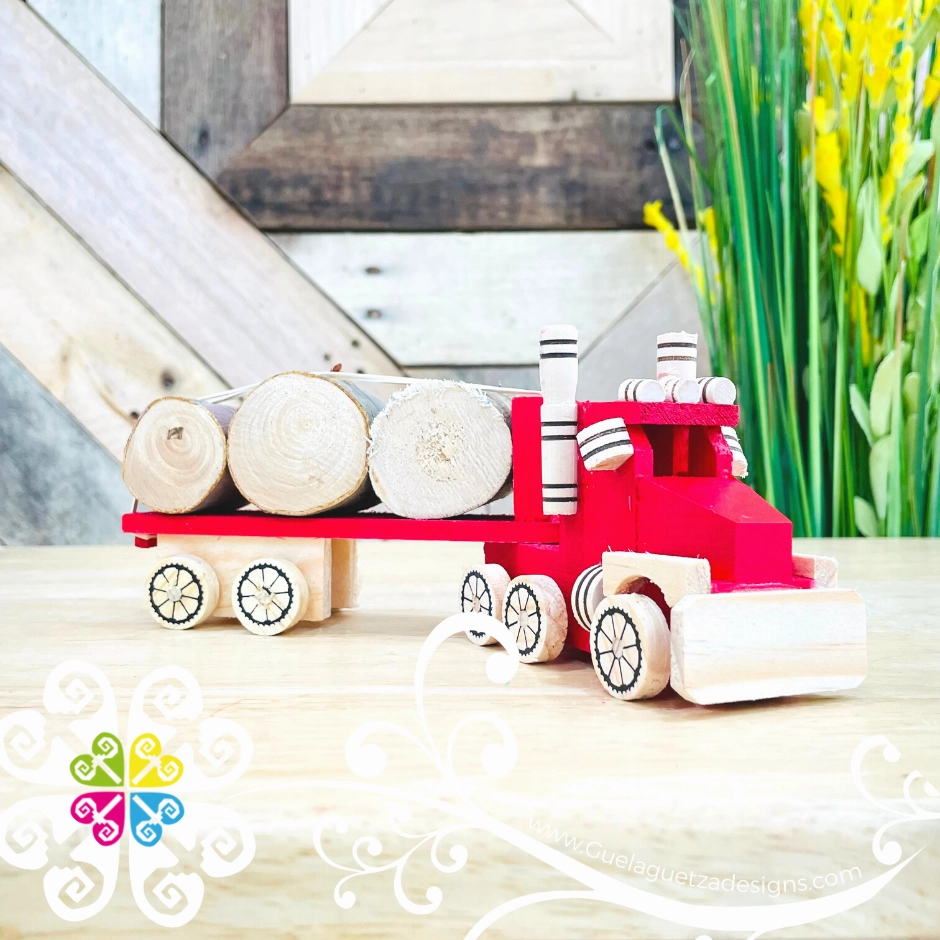 Trailer Wood Truck - Wood Car Toy