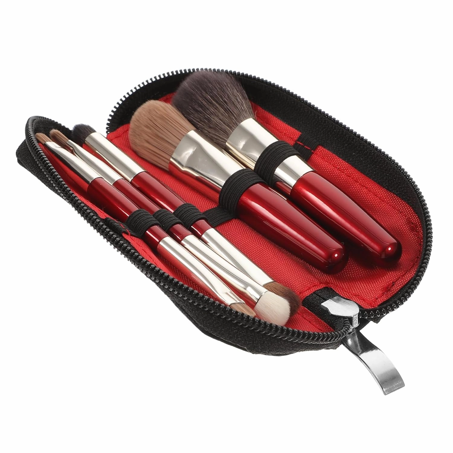 Travel Makeup Brush Set 5-piece Mini Brush Set Makeup Tools for Women Dense Bristles Sturdy Handle Ideal Present for Valentine's Day