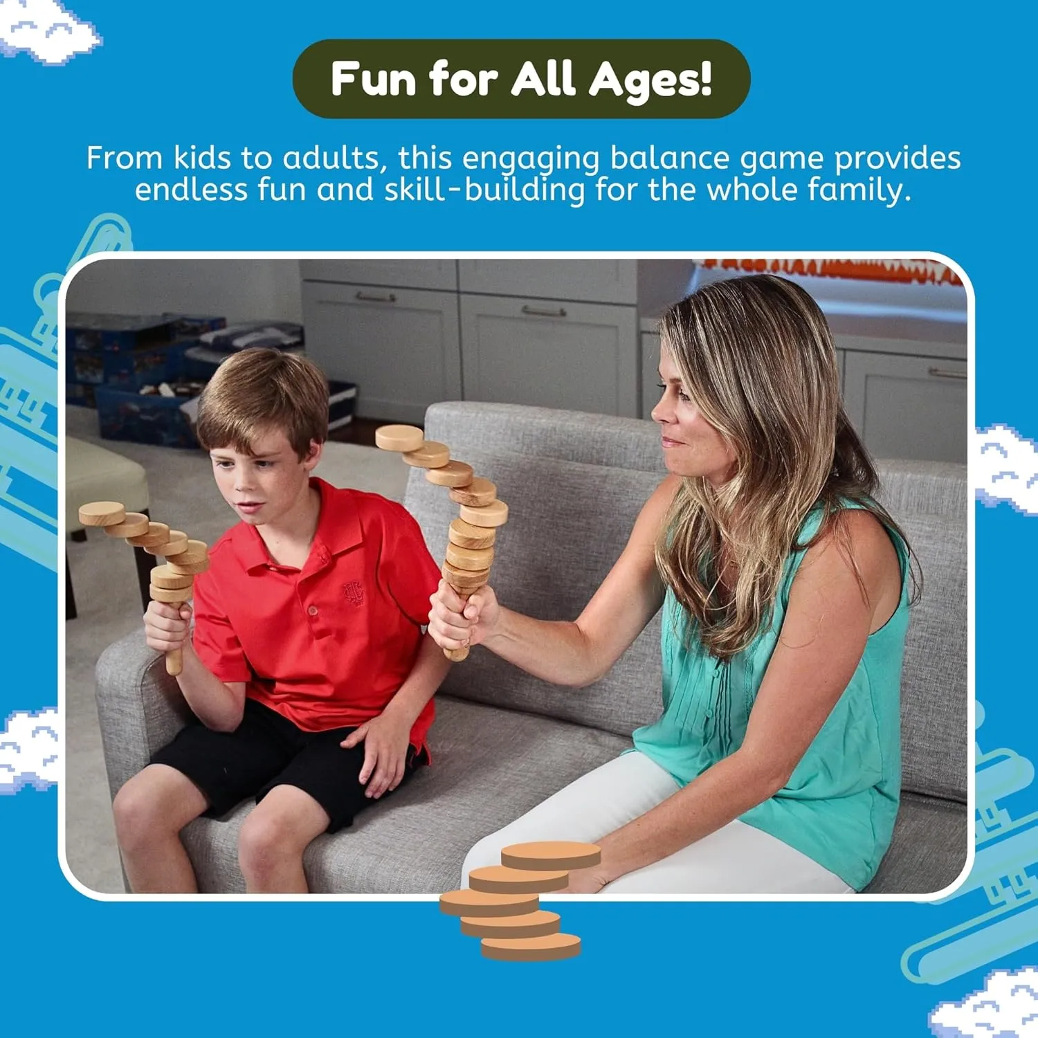 TrueBalance Sensory Balance Toy for Kids Ages 4  | Fidget Toy for Focus, Coordination & Motor Skills | Encourages Creative Play & Patience