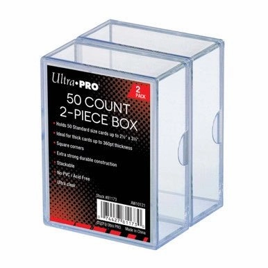 Ultra Pro: 2-Piece 50-Count Clear Card Boxes (2ct)