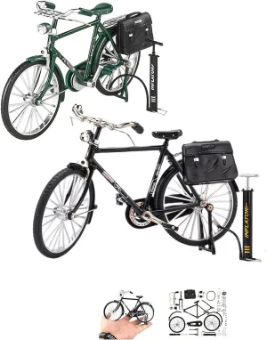 UMESEE 3D Metal Puzzles Toy Bike for Teenagers and Adults, Simulation Mini Bicycle Model Scale Kit, 3D Bicycle Model Building Kit, DIY Craft Kits 3D Puzzles for Beginners (Black   Green)