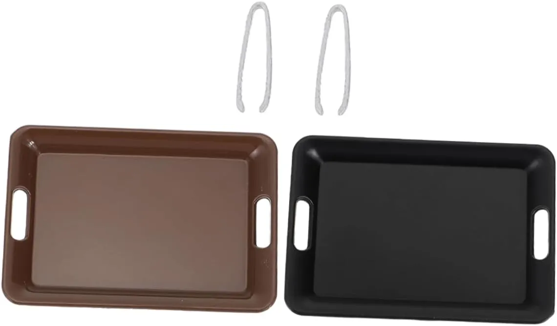 UPKOCH 6 Sets Miniature Dollhouse Bread Clips and Trays of Unique Kitchen Accessories for Decorating Mini Houses Present for Adults Compact and Lovely Design