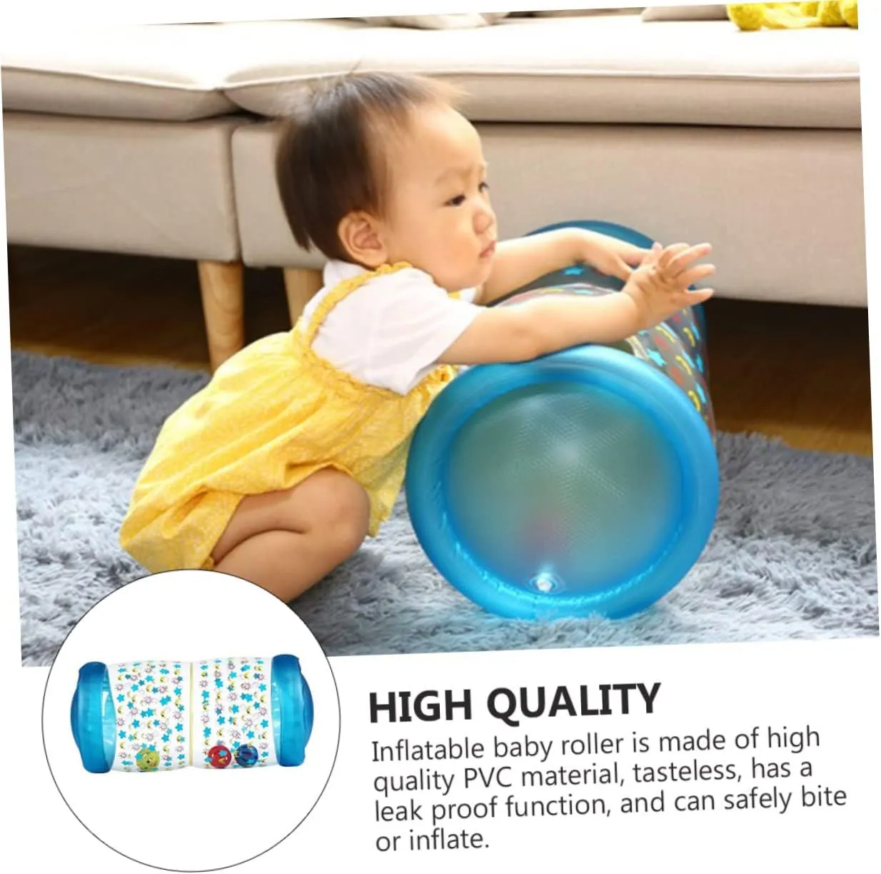 UPKOCH Inflatable Crawling Roller Toy for Safe Material Lightweight Design for Muscle Training and Coordination Skills Portable Crawling Practice Equipment