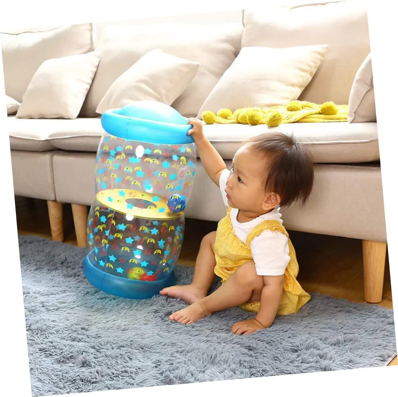 UPKOCH Inflatable Crawling Roller Toy for Safe Material Lightweight Design for Muscle Training and Coordination Skills Portable Crawling Practice Equipment