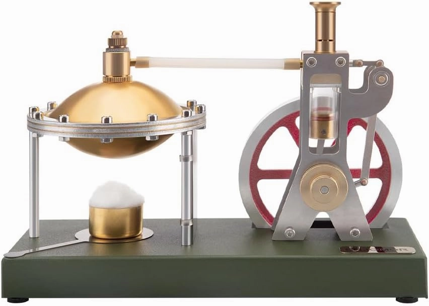 V-01 Vertical Steam Engine with Spherical Boiler   SG-01 Steam Generator & LED Street Lamp Scene Model Set for Physical Science Experiment Display