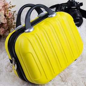Vertical Stripe Typ ABS Polychrome Mini Travel Luggage For Princess Girls Or Women lady