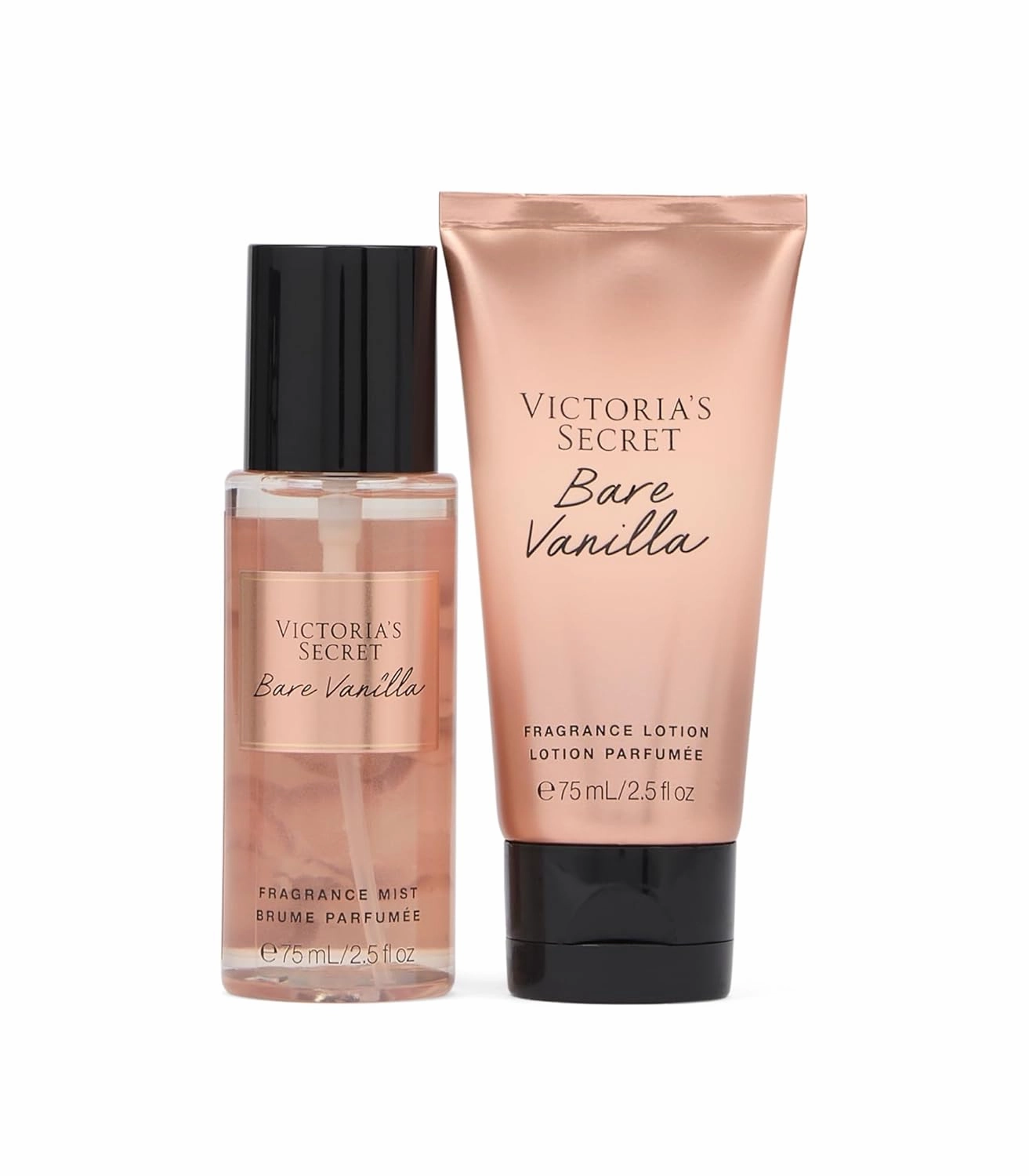 Victoria's Secret Bare Vanilla Mini Fragrance Duo Gift Set, Notes of Soft Cashmere