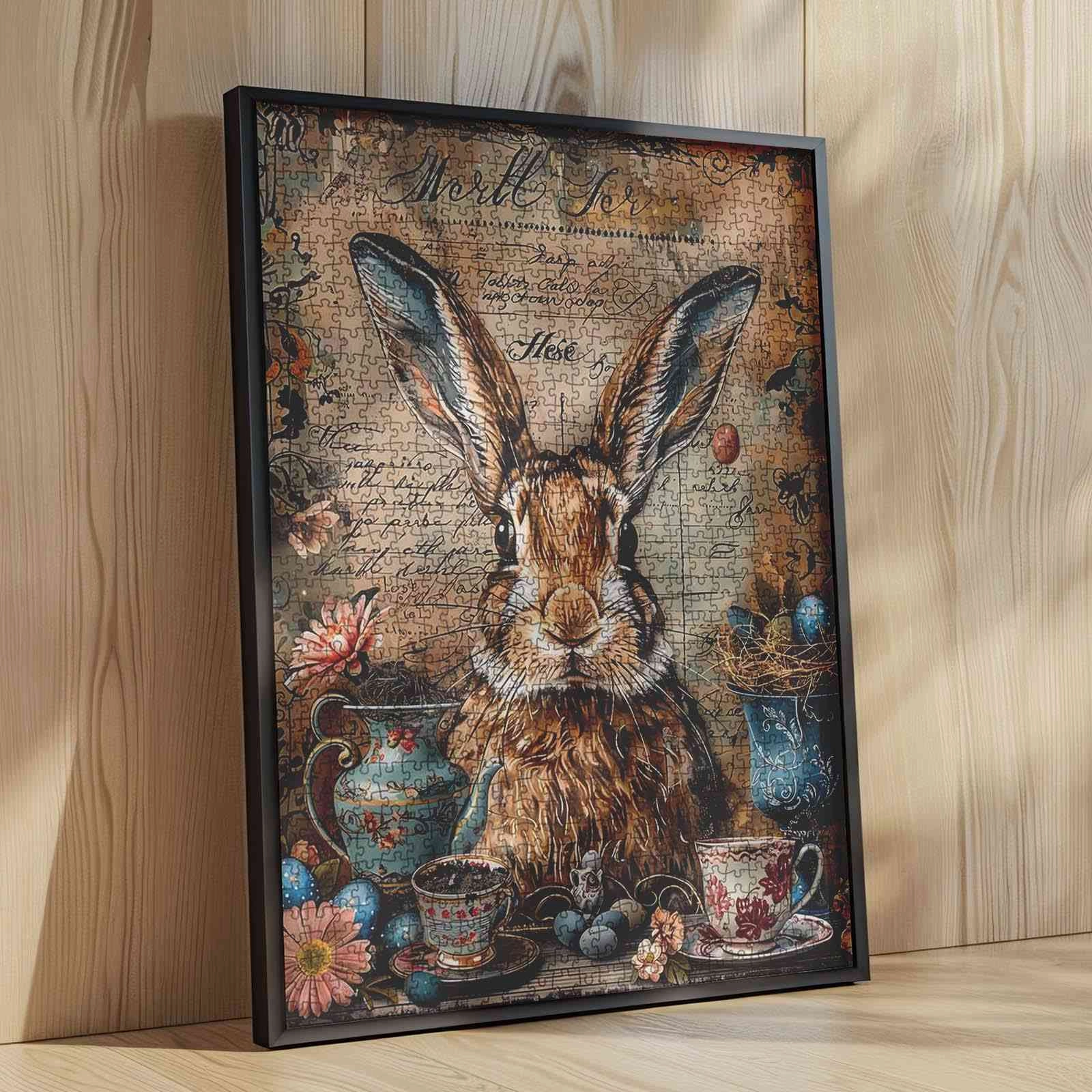 Vintage Brown Bunny Jigsaw Puzzle