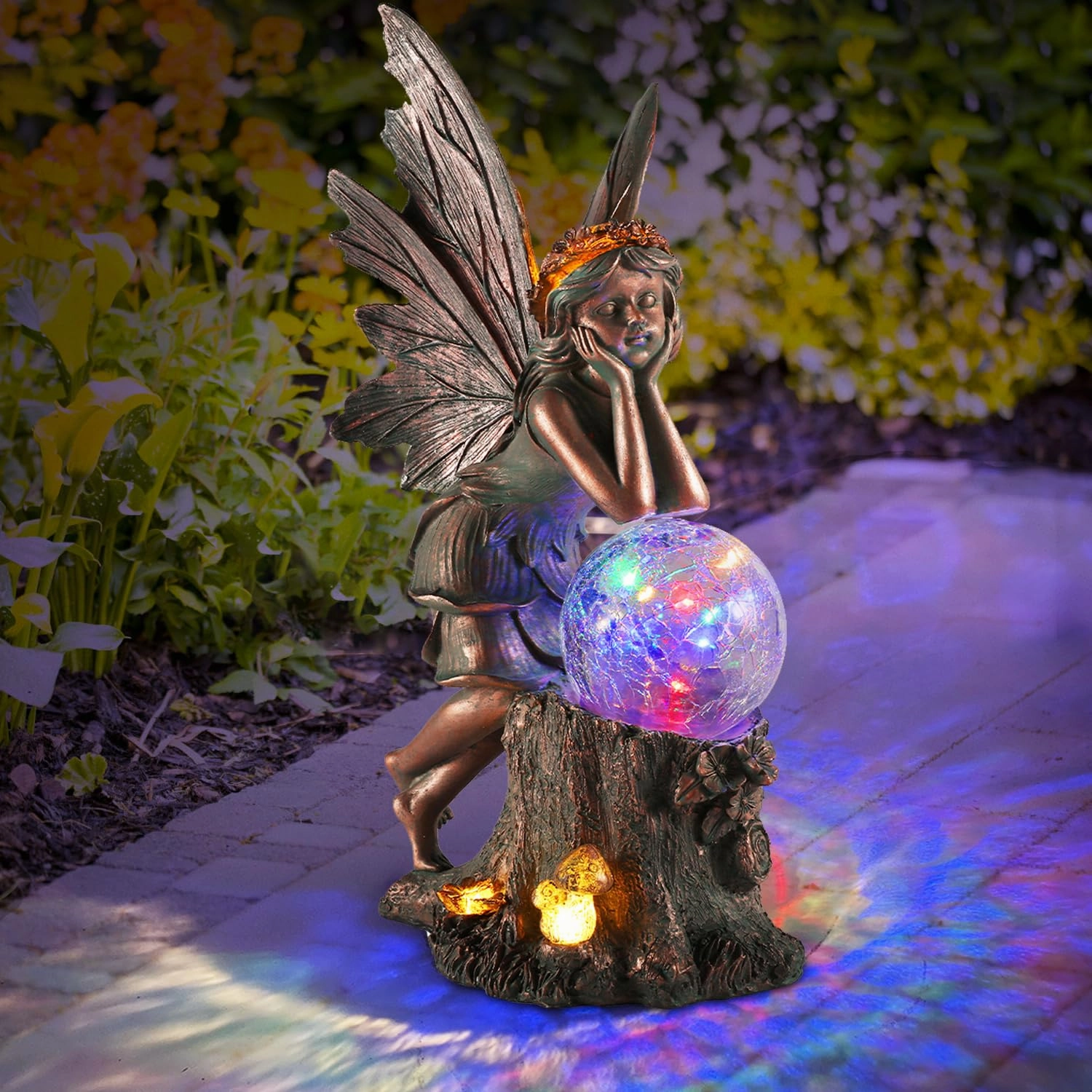 Vintage Fairy Angel Garden Statues with Solar Lights