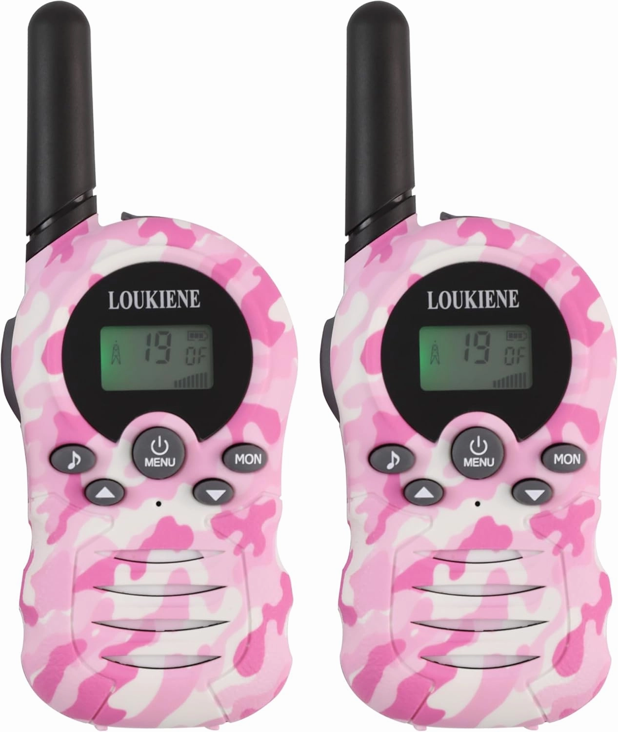 Walkie Talkies for Kids 22 Channels 2 Way Radio Walkie-Talkie Toy with Backlit LCD, 3 KMs Range for 3-12 Year Old Boys Girls Outside, Camping, Hiking (1 Pair, Pink)