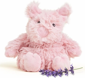 warmies Junior Microwavable & Weighted Stuffed Animals, Pig - Heated Stuffed Animal Plushie for Warmth & Comfort - Cute Soft Plush Toys for Adults & Children (Boys, Girls, Babies & Toddlers)