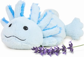 warmies Microwavable & Weighted Stuffed Animals, Blue Axolotl - Heated Stuffed Animal Plushie for Warmth & Comfort - Cute Soft Plush Toys for Adults & Children (Boys, Girls, Babies & Toddlers)