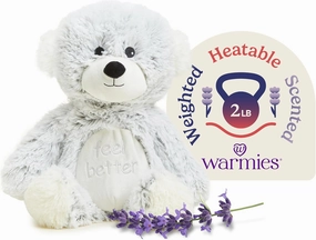 warmies Microwavable & Weighted Stuffed Animals, Feel Better Bear - Heated Stuffed Animal Plushie for Warmth & Comfort - Cute Soft Plush Toys for Adults & Children (Boys, Girls, Babies & Toddlers)